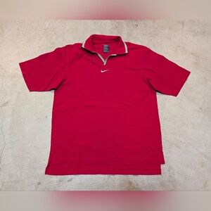 VTG 90s Nike Tiger Woods Golf Polo Red Venter Swoosh